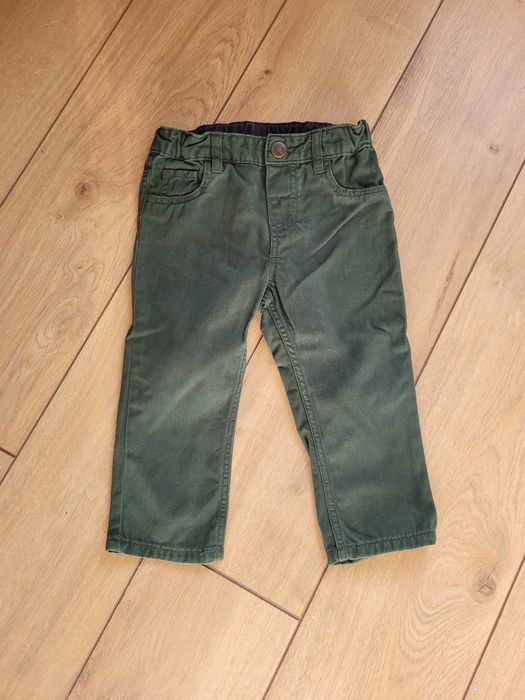 Miękkie eleganckie spodnie H&M 86 12-18 bawełna niemowlęce chłopięce