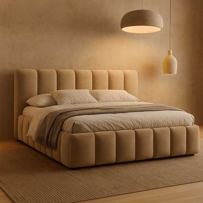 10 LAT GWARANCJI Łóżko tapicerowane ze stelażem metalowym - PRODUCENT