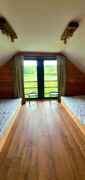 Domek Mazury nad jeziorem sauna balia jacuzzi