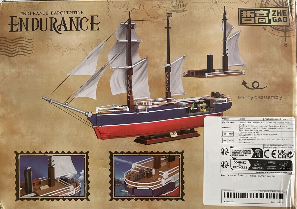 Klocki Zhe Gao Endurance Barquentine 14+ 1686pcs/pzs