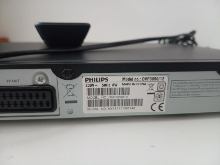 Leitor de DVD Philips Com comando	 - Pouco Uso. Como Novo*