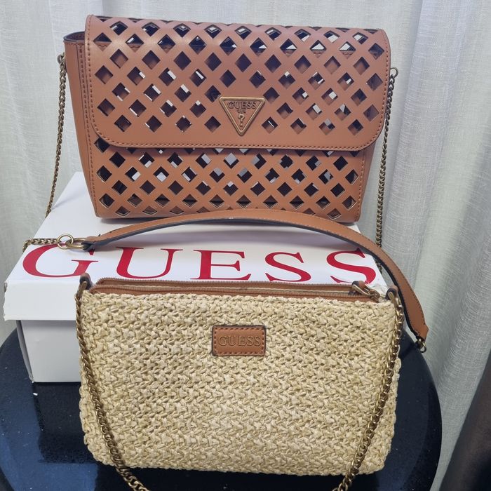 Guess Aqua brązowa 2w1 ażurowa pleciona