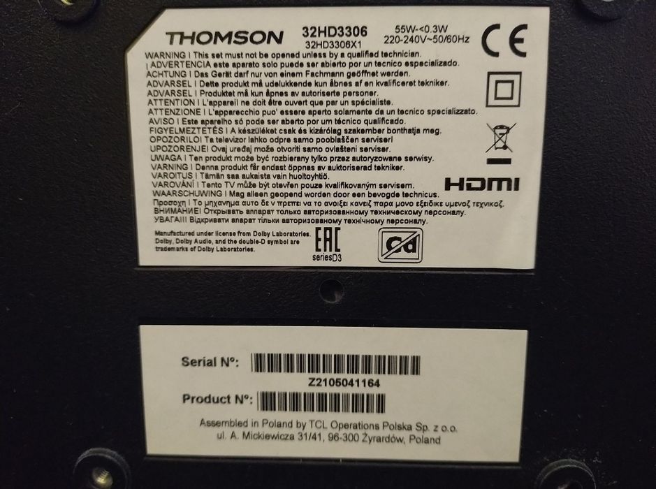 Comando original para TVs THOMSON casa quarto apartamento vivenda escritório gabinete carro cozinha