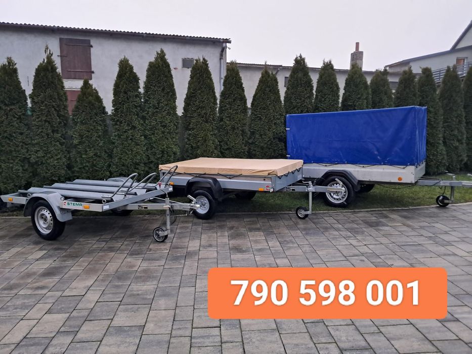 Wynajem przyczep przyczepek plandeka motocyklowa przyczepka samochodow