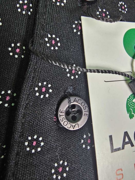 Koszulka męska Lacoste polo czarna znaczki nowość Hit