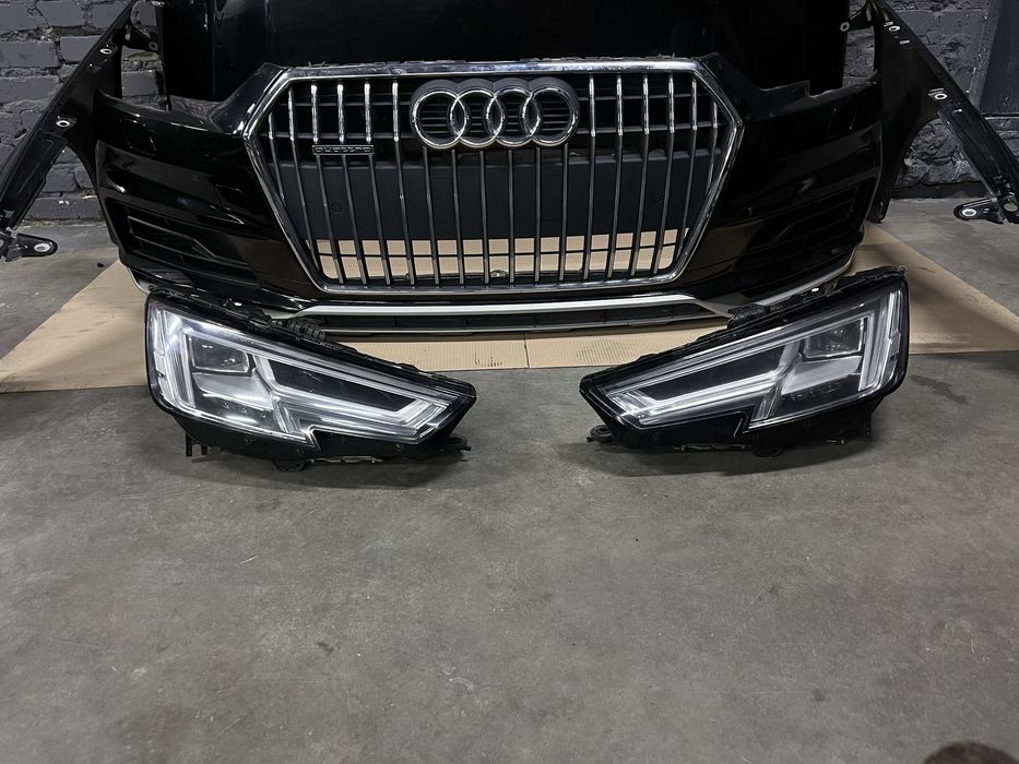 Морда бампер фара Audi A4 B9 Allroad крило капот панель  16-19 LY9T