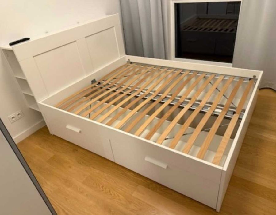 łóżko IKEA + materac 140x200 - możliwy transport