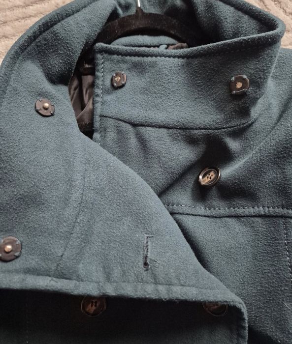 Ciemnozielony płaszczyk damski, H&M,r 44