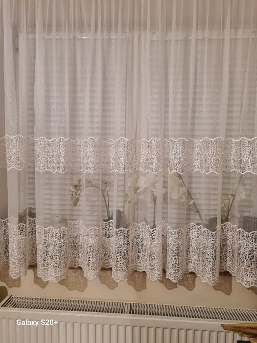 Firanki błyszczące gipiura śliczne  nowe  tanio