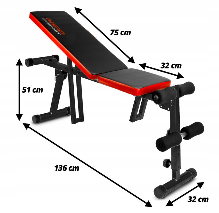Ławka Ławeczka Treningowa Do Ćwiczeń Prosta Skośna Regulowana Prezent
