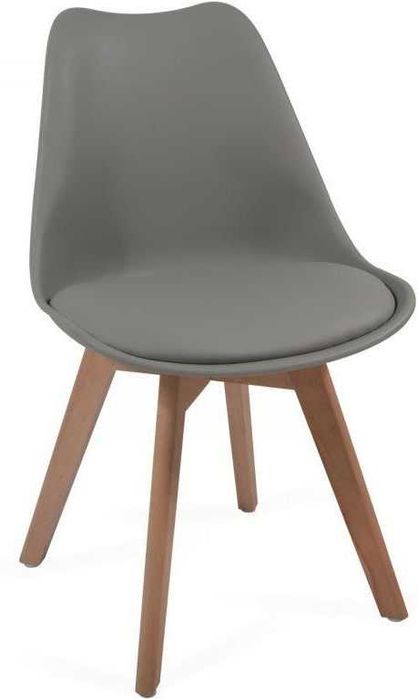 MIADOMODO Zestaw krzeseł do jadalni, 2 szt- szary.