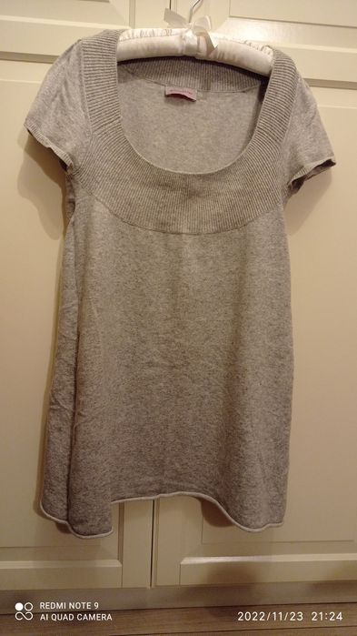 Wełniana sukienka tunika rozm. M WEŁNA
