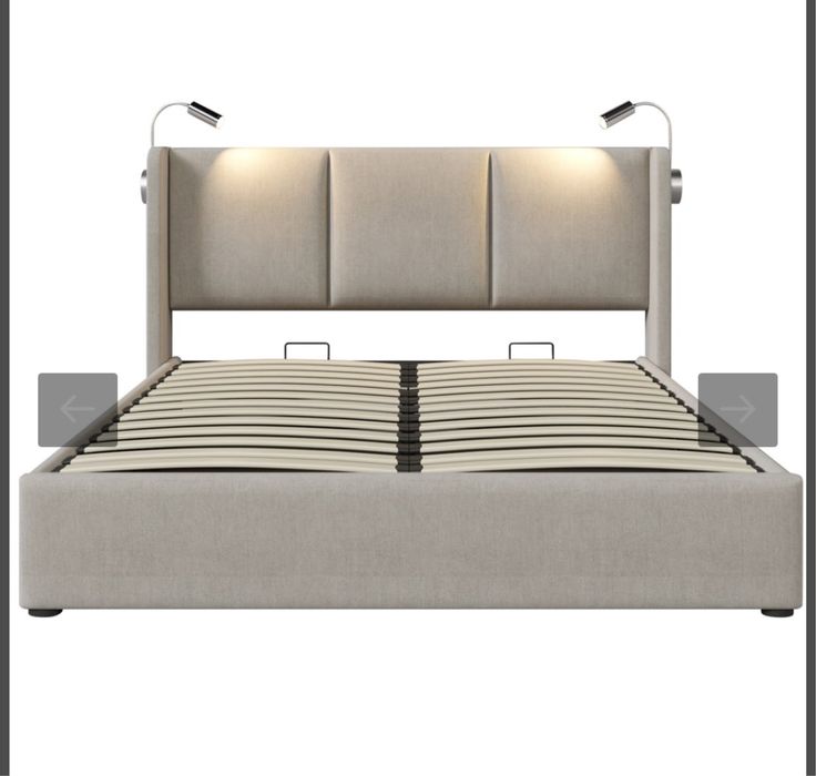 Cama hidráulica com lampada