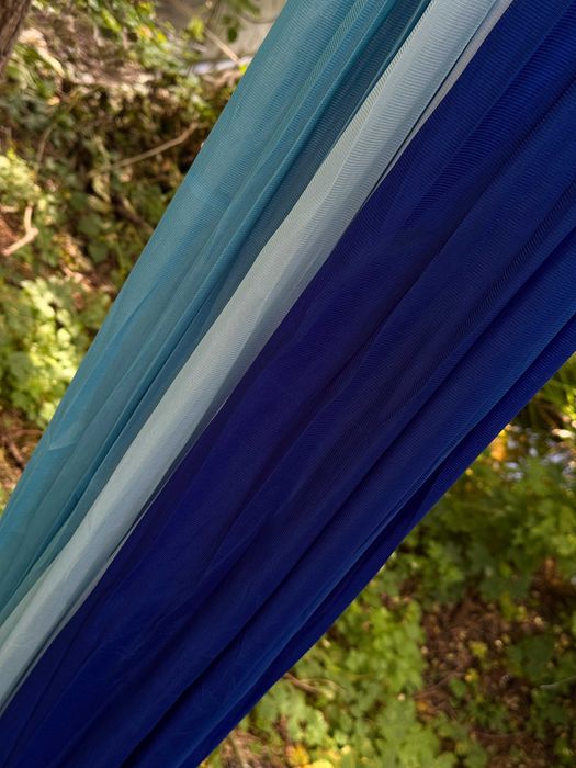 Profesjonalna 5-Metrowa Szarfa Gimnastyczna Gradient Niebieski