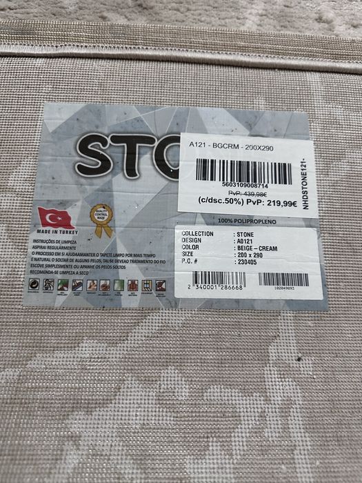 Tapete bege e creme 200x290