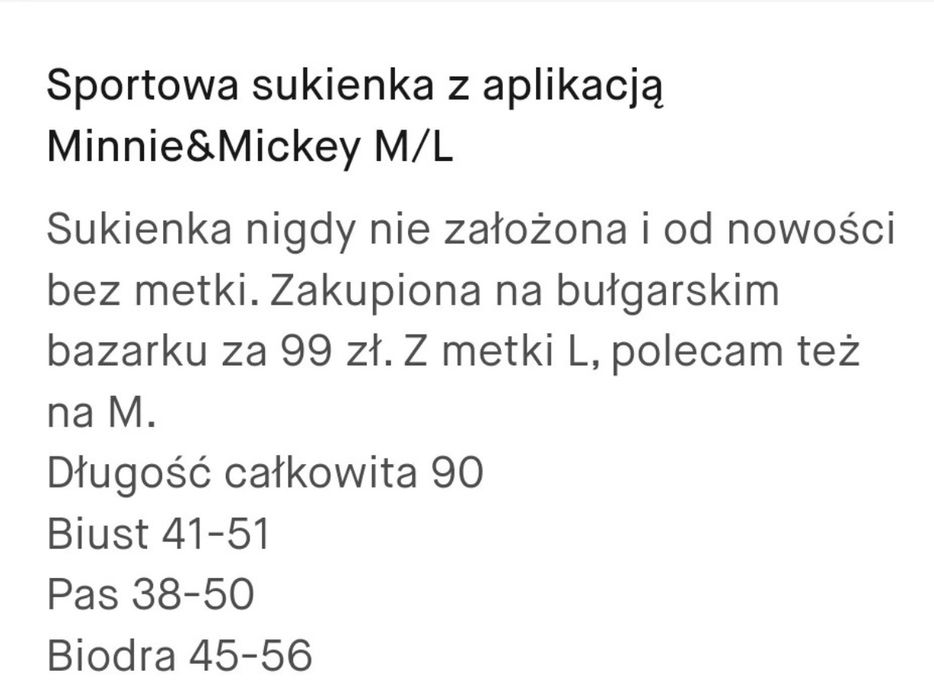 Sukienka M/L z motywem Disneya