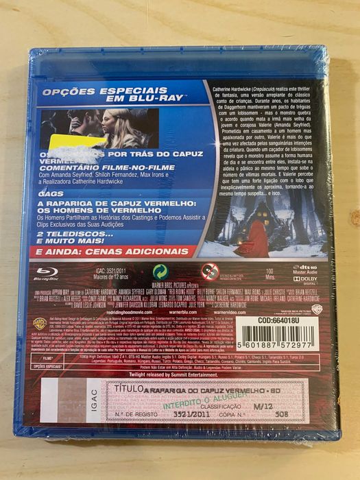 A Rapariga Do Capuz Vermelho (Red Riding Hood) - Blu-ray - Novo