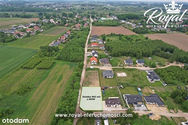 Działka 992 m² z Mpzp ul. Łubinów, blisko Orlik ! - Widok 2