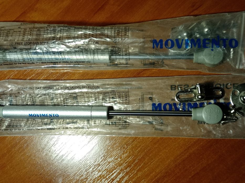 Підйомник газовий 80N, Free Stop, сірий, Movimento