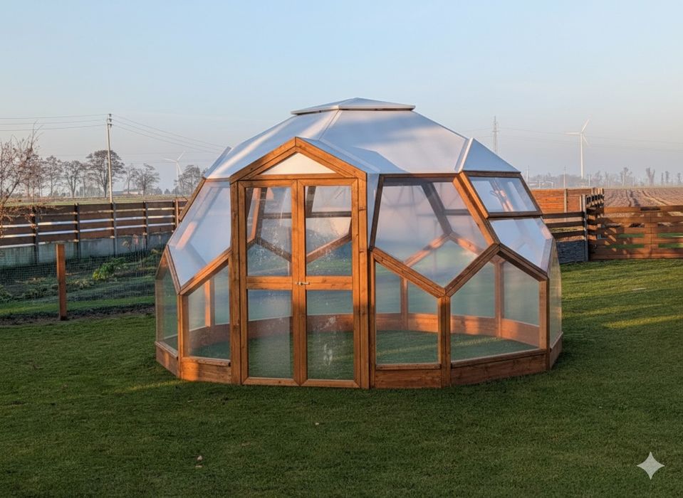 Kopuła szklarnia zadaszenie jacuzzi osłona basenu namiot sferyczny