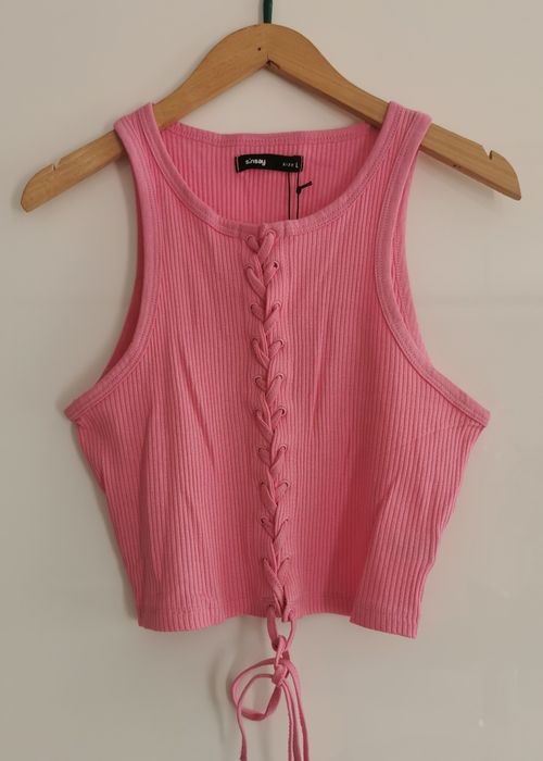Crop top w prążki Sinsay
