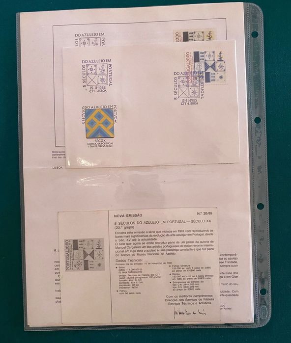 Sobrescritos de 1º dia de circulação dos CTT (FDC’S) - 1985