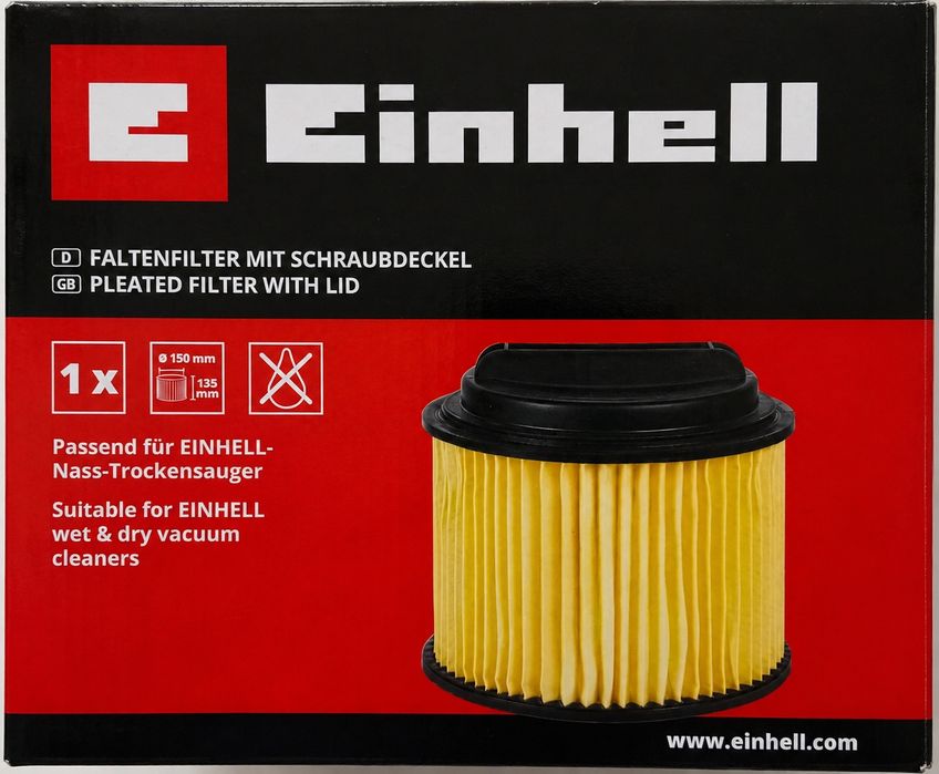Оригінальний фільтр Einhell для будівельного пилососа (новий)
