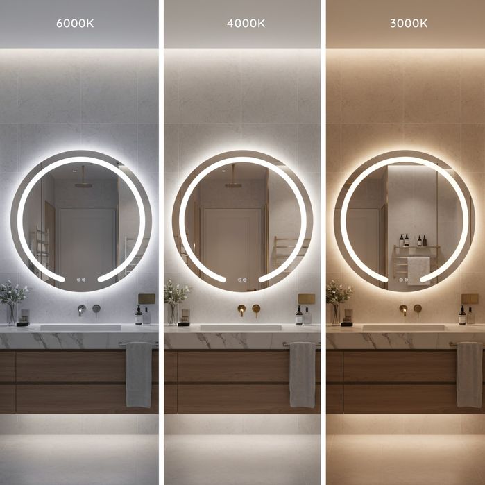 Lustro łazienkowe Rea Lustro ścienne LED 100cm Modern