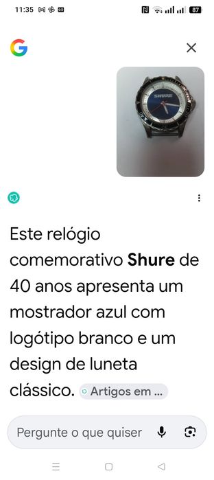 Relógio coleção shure 2006