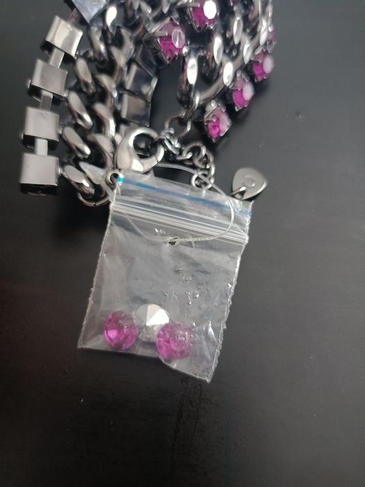 Szeroka fioletowa bransoletka