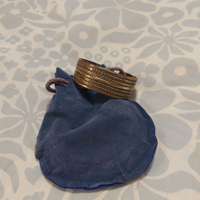 Bransoletka mankietowa 3,5cm egipskie srebro 925