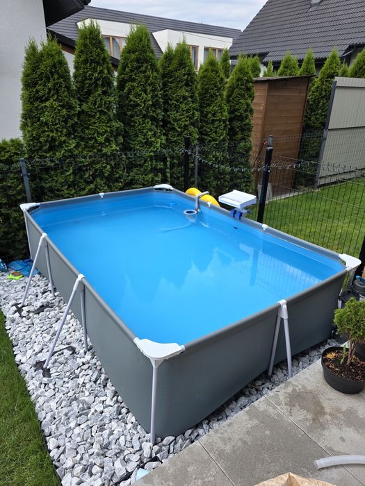 Basen na stelażu Steel Pro z pokrywą - 201 x 300 x 75 cm