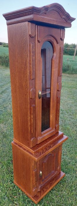 Szafa zegarowa dębowa, na zegar stan bardzo dobry