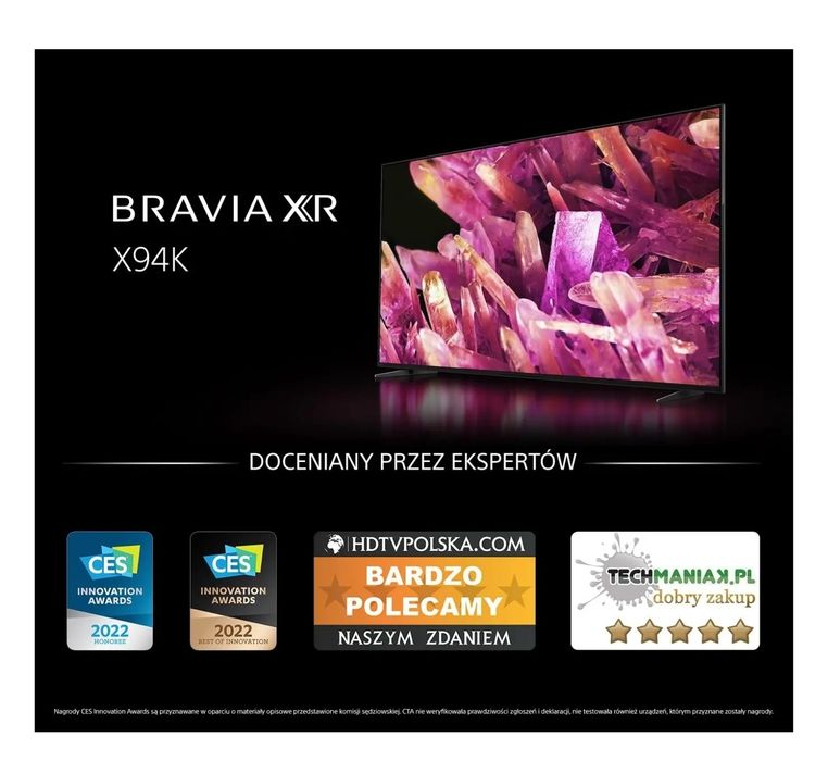 Sony BRAVIA XR-75X94K - 75" cali - STAN IDEALNY  !!!