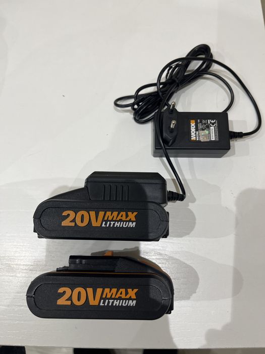 2x akumulator Worx 20V 2.0Ah + ładowarka