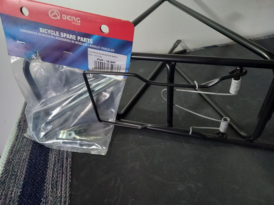 Suporte de bagagem e alforges bicicleta
