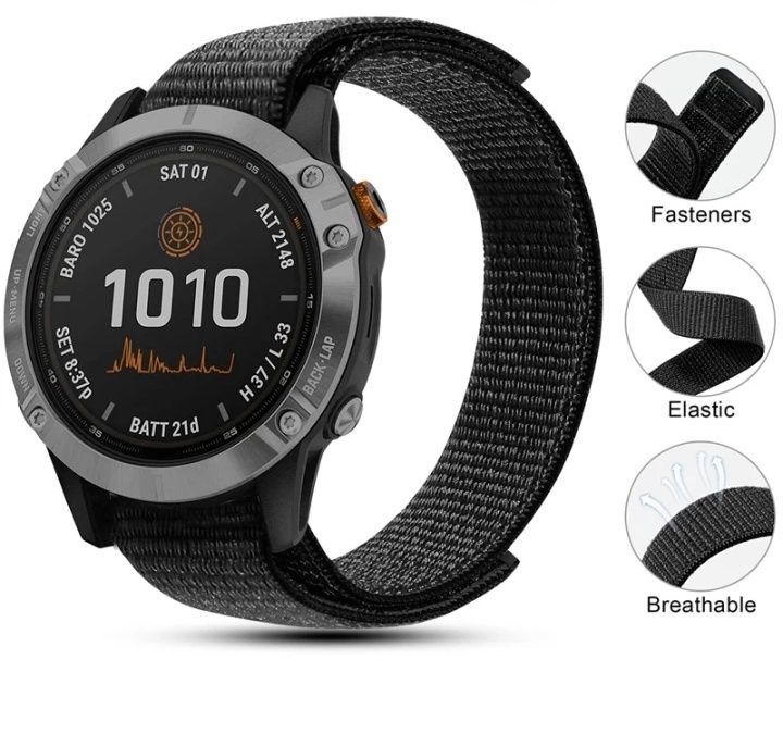 Braceletes Nylon Garmin Fenix 3, 5s,5,5x, 6s,6, 6x,7s,7, 7x Forerunner