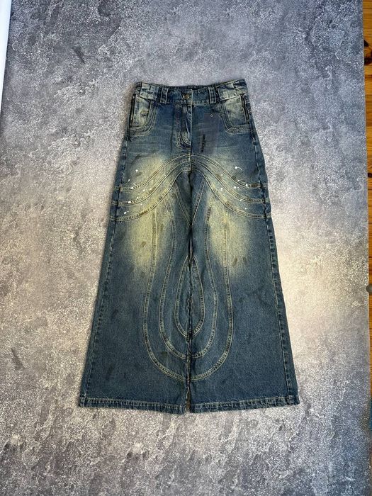 NFS NO FAITH STUDIOS baggy faded opium archive джинси широкие джинсы