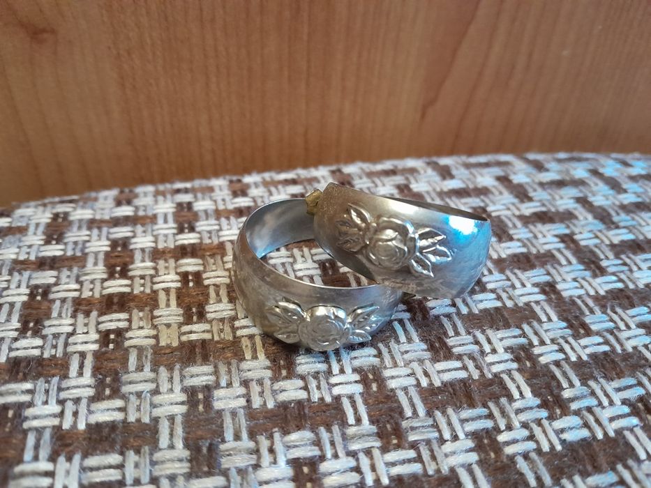 Серьги 'Розы" металл