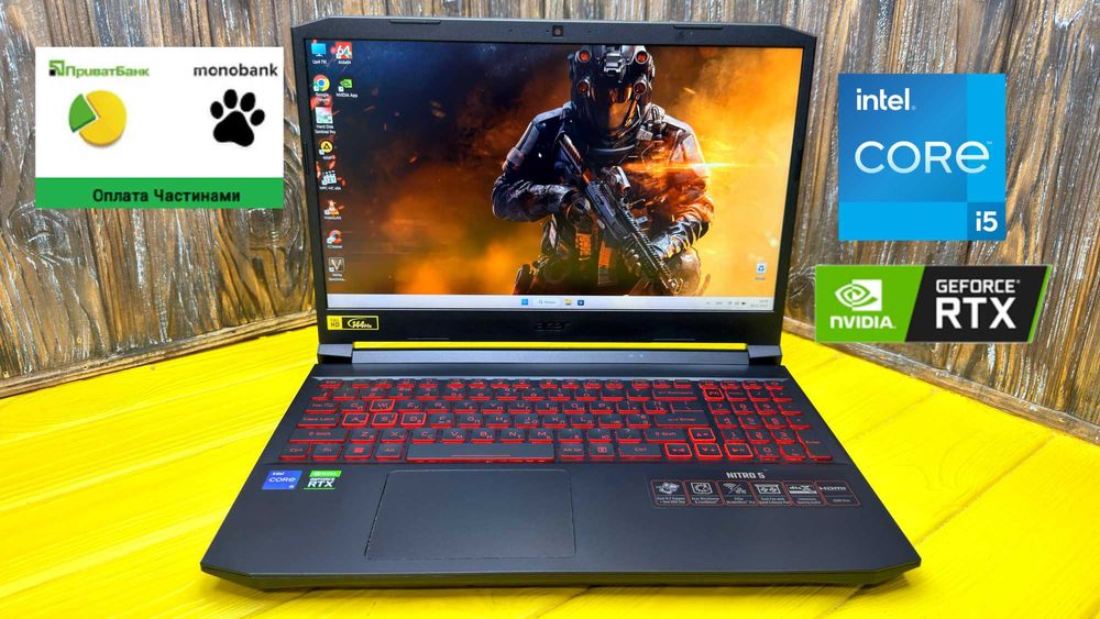 Надійний Геймерський Ноутбук Acer Nitro 5 AN515-57 /RTX 3050 TI 4 GB