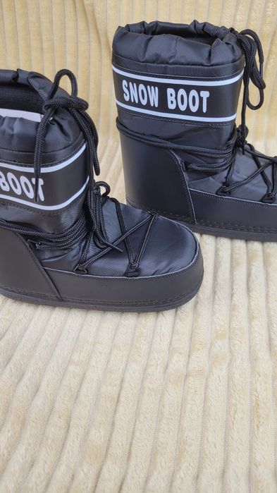 Nowe buty zimowe na kostkę snow boot czarne rozmiar  38