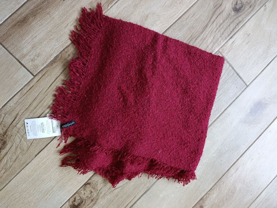 Шарф, палантин колір бордо