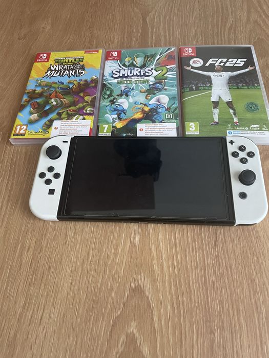 Nintendo oled como nova com 3 jogos