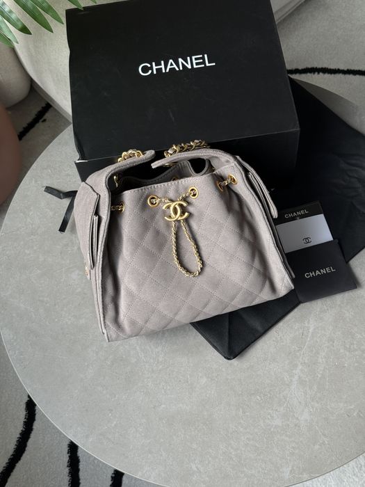 Сумка Chanel 25 Handbag Grey Suede