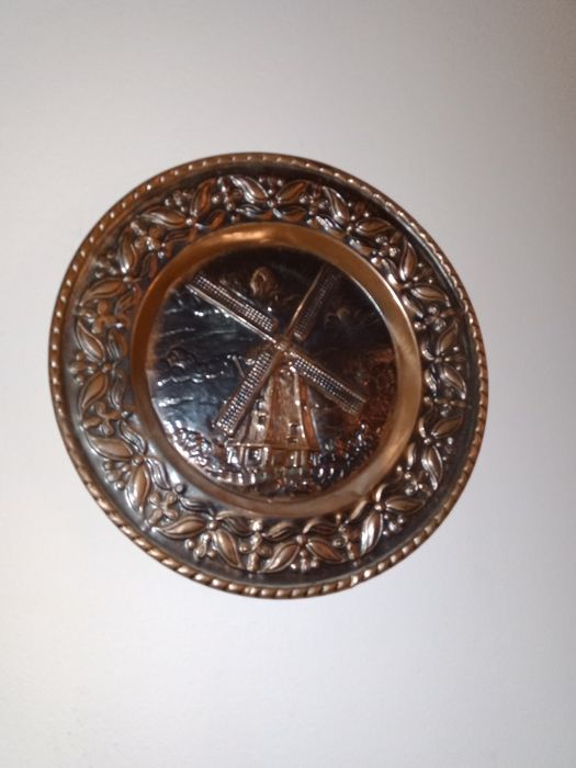 Talerz miedziany miedzioryt