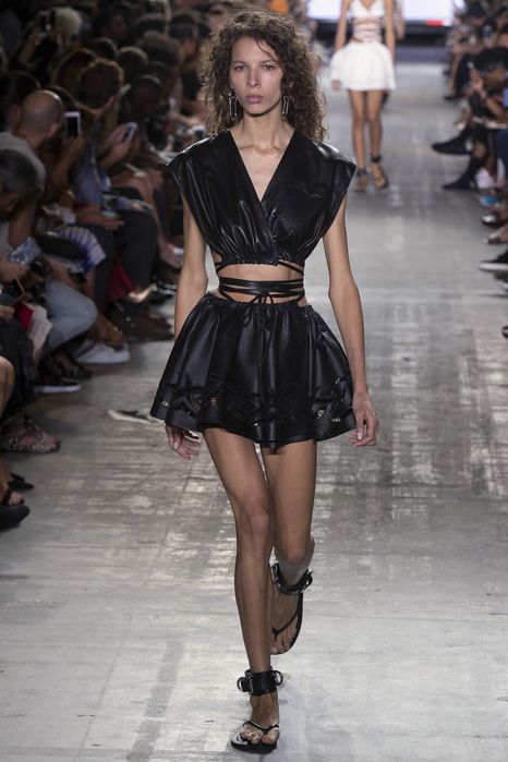 Alexander Wang оригінал чорна юбка шорти натуральна шкіра кожа