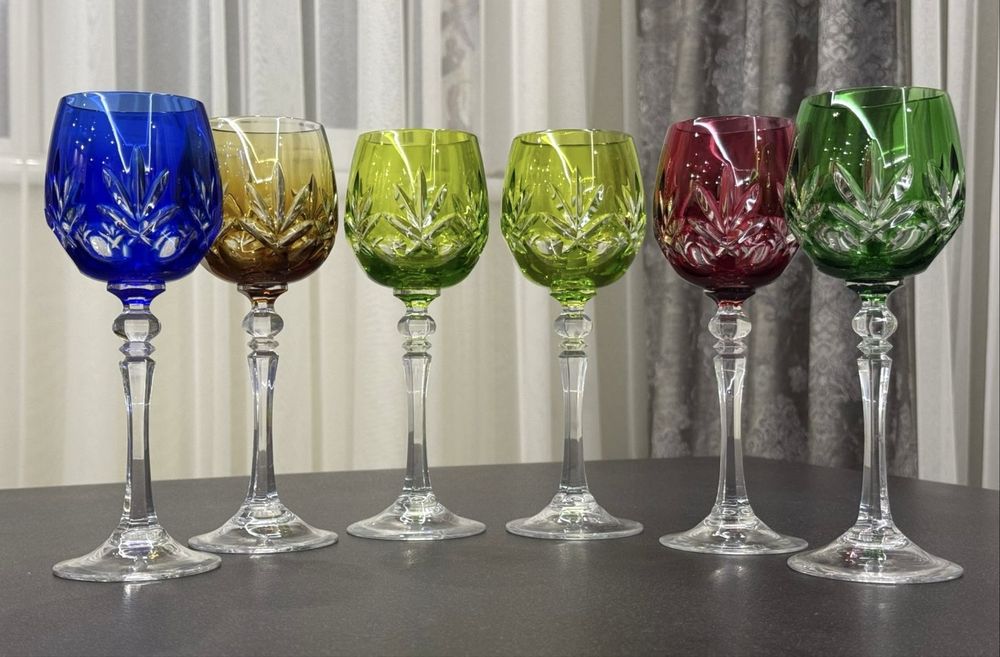 Хрустальные фужеры для вина WMF Cristal Cabinet GDR Германия