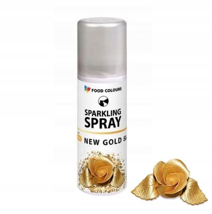 Barwnik Spożywczy W Aerozolu Sprayu do dekoracji - New Gold ZŁOTY - 50
