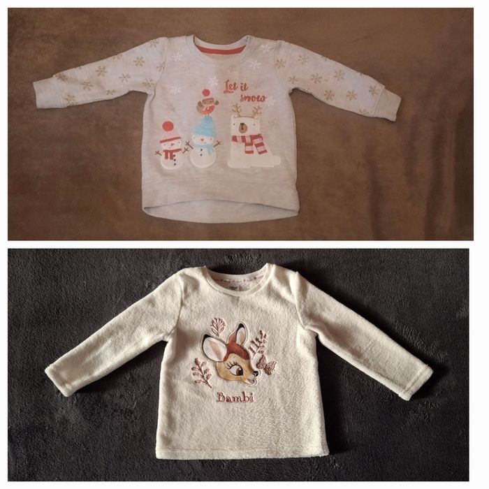 Дитячий реглан  з новорічним малюнком та тепла кофта