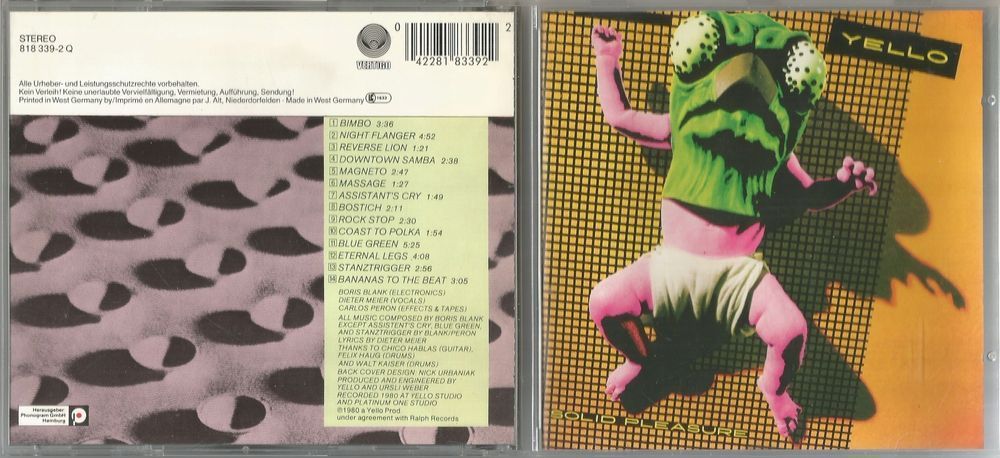 YELLO - Solid Pleasure CD [GER]